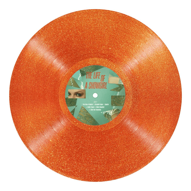 Taylor Swift - The Life of a Showgirl LP (Sweat and Vanilla Perfume Portofino Orange Glitter Vinyl)