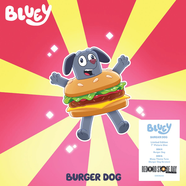 Bluey - Burger Dog / Bluey Theme Tune (Burger Dog Version) 7" (Limited Edition Picture Disc Vinyl)