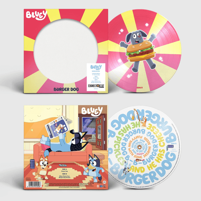 Bluey - Burger Dog / Bluey Theme Tune (Burger Dog Version) 7" (Limited Edition Picture Disc Vinyl)