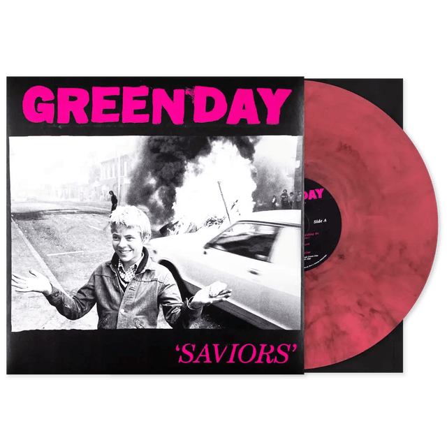 Green Day - Saviors LP (Limited Edition Pink / Black Marbled Vinyl)