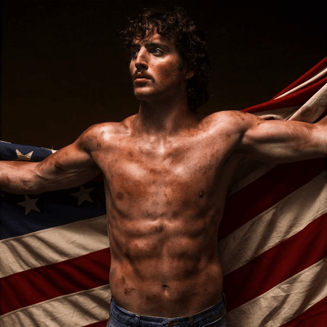 Benson Boone - American Heart LP (Red, White &amp; Blue Marble Vinyl &amp; Poster)